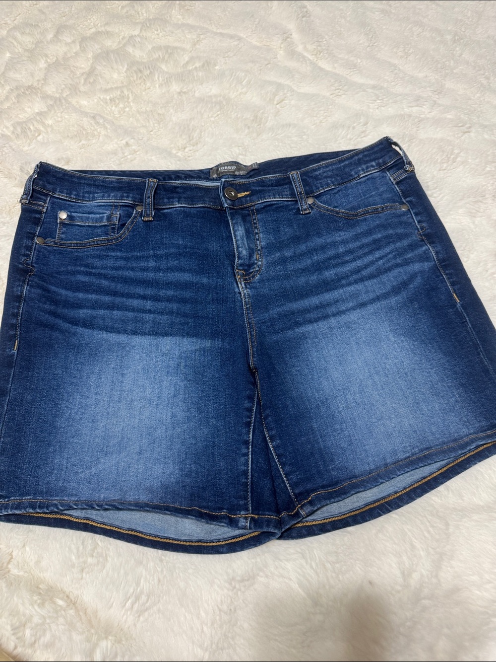 torrid Feel The Fit Dark Blue Denim Jean Shorts